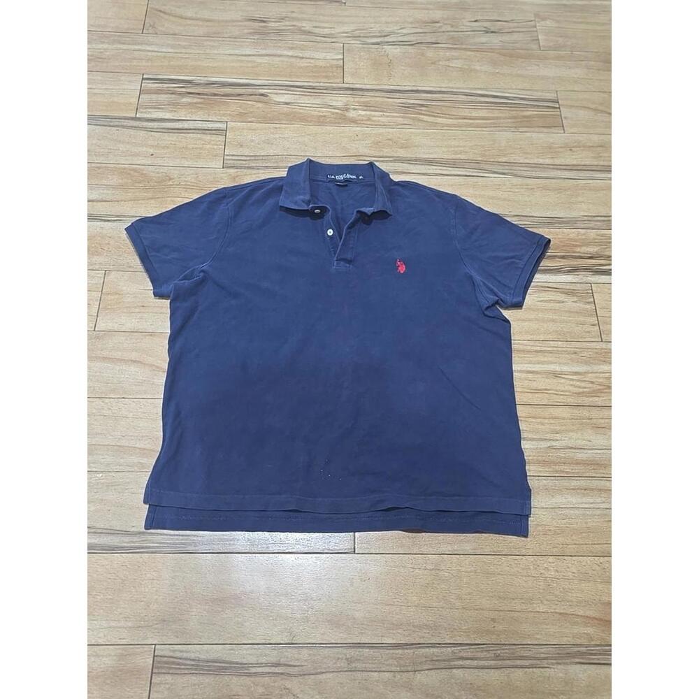 U.S. Polo Assn Ralph Lauren Shirt Mens Size X Big Black Short Sleeve‎ 2 Button